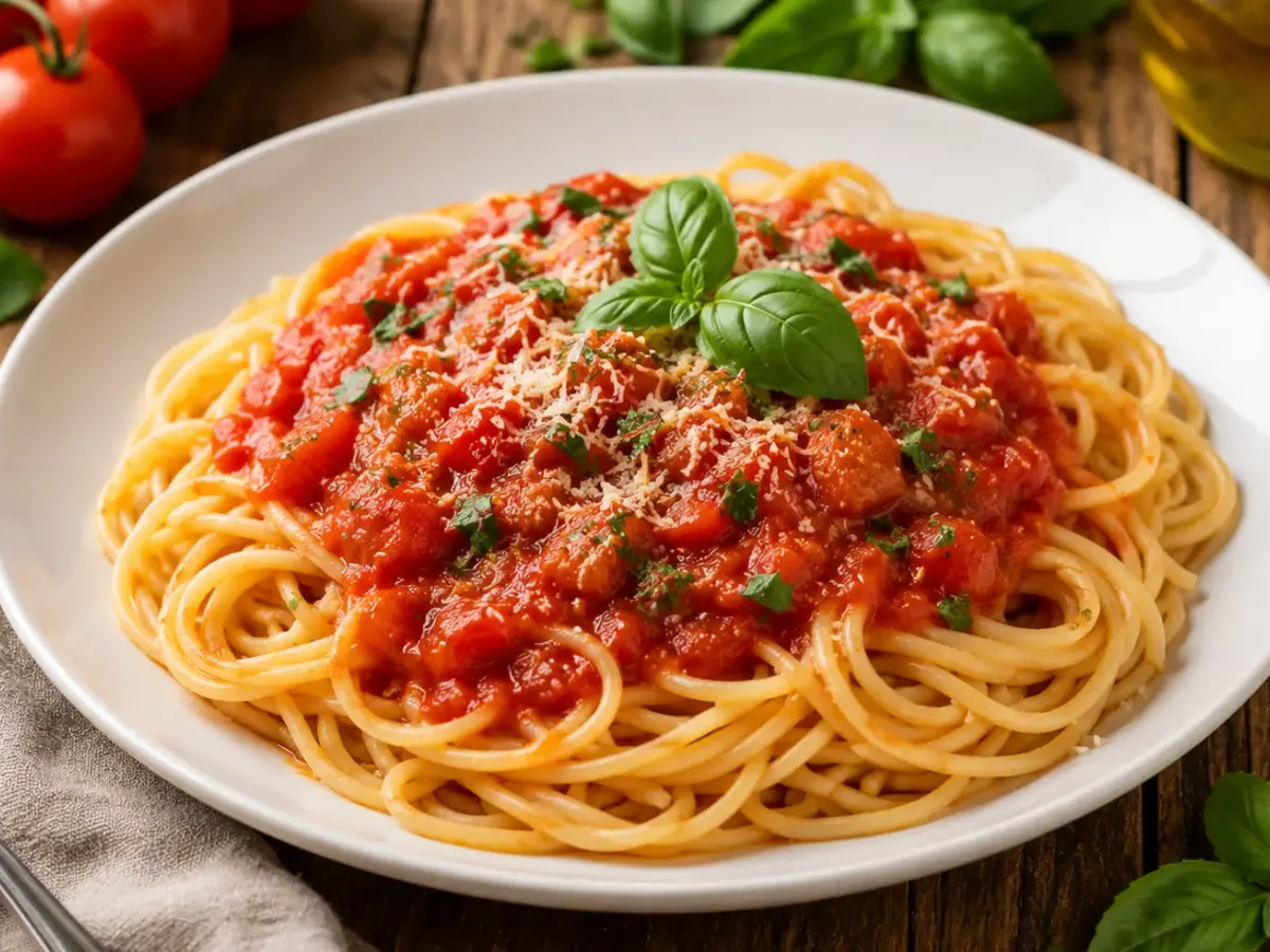 Pasta mit Tomatensauce – Klassische Pasta mit hausgemachter Tomatensauce